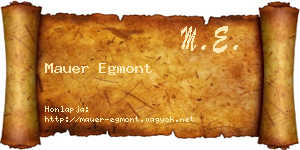 Mauer Egmont névjegykártya